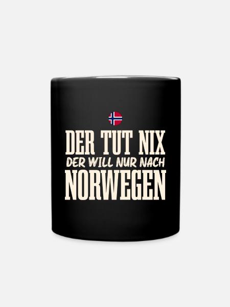 Norwegen - Tasse einfarbig - Schwarz