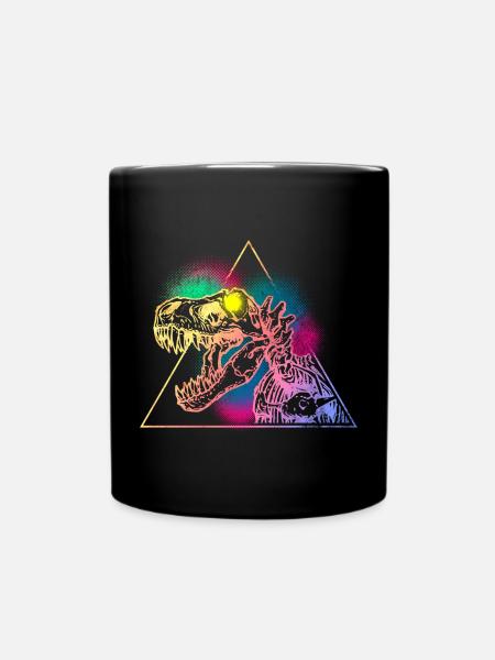 T-Rex Skelett - Tasse einfarbig - Schwarz