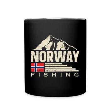Norway Fishing Angler Fishing Tour - Full Colour Mug - black - Front