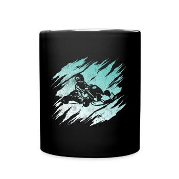 Go-Kart Go Kart Driver Motorsport Go-Kart - Full Colour Mug - black - Front