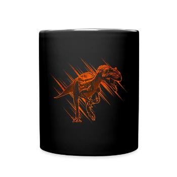 Allosaurus Dinosaurier - Tasse einfarbig - Schwarz - Vorne