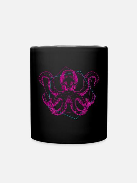 Oktopus - Tasse einfarbig - Schwarz