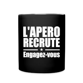 L'apéro recrute Engagez-vous - Mug uni - noir - Devant