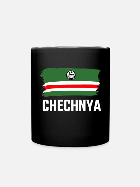 Chechnya Chechen Tschetschenien Tschetschene Flag - Tasse einfarbig - Schwarz