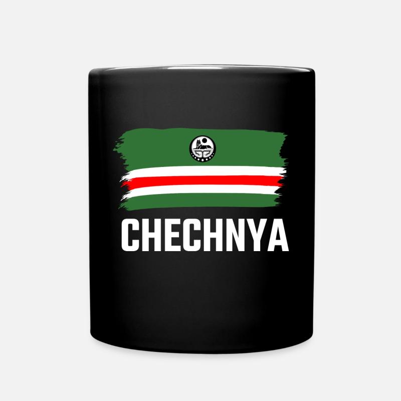 Chechnya Chechen Tschetschenien Tschetschene Flag - Tasse einfarbig - Schwarz