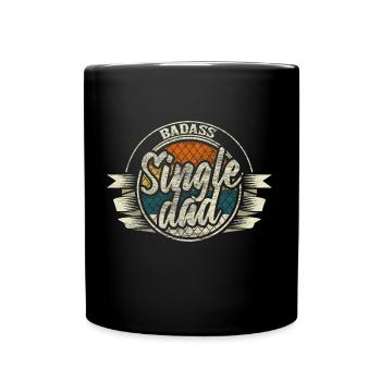Alleinerziehender Vater Papa Geschenk - Tasse einfarbig - Schwarz - Vorne