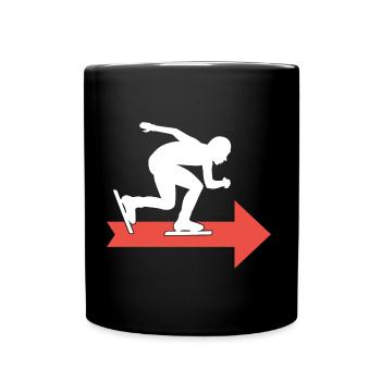 schlittschuh eisschnelllauf shorttrack - Tasse einfarbig - Schwarz - Vorne