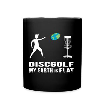 lecteur discgolf discgolf avec disque frisbee - Mug uni - noir - Devant