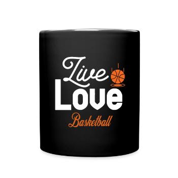 Live Love Basketball - Mug uni - noir - Devant