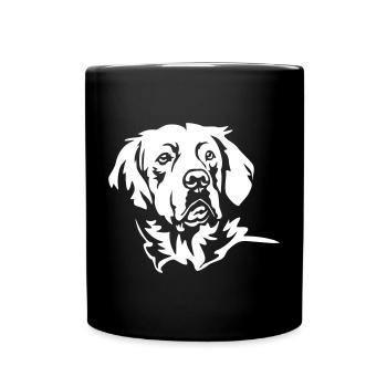 Golden Retriever Head "Black Edition" - Full Colour Mug - black - Front