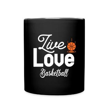 Live Love Basketball - Mug uni - noir - Devant