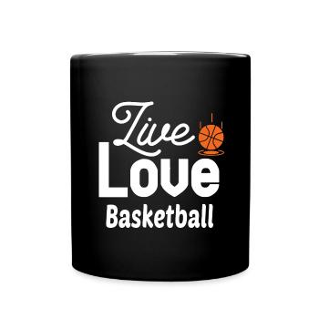 Live Love Basketball - Mug uni - noir - Devant