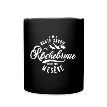 Rochebrune Megève French Alps - Full Colour Mug - black - Front