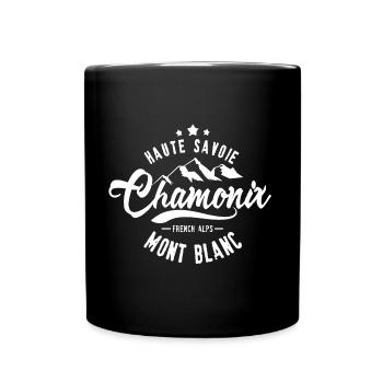 Chamonix Mont Blanc Haute Savoie - Full Colour Mug - black - Front