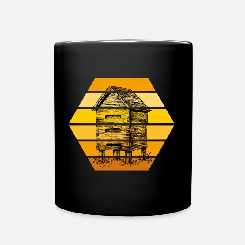 Beekeeper Beehive Hobby Beekeeper Bee colony - Full Colour Mug - black