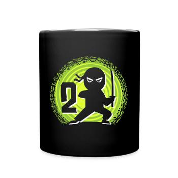 2ème anniversaire 2 ans Jeunes Enfants Ninja - Mug uni - noir - Devant