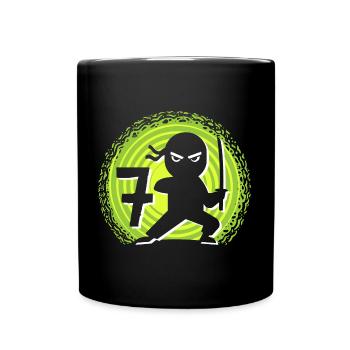 7ème anniversaire 7 ans Jeunes Enfants Ninja - Mug uni - noir - Devant