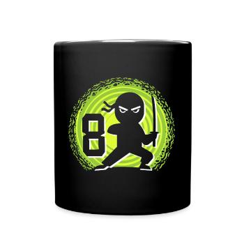 8ème anniversaire 8 ans Jeunes Enfants Ninja - Mug uni - noir - Devant