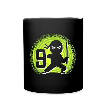 9ème anniversaire 9 ans Jeunes Enfants Ninja - Mug uni - noir - Devant