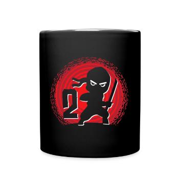 2ème anniversaire 2 ans Jeunes Ninjas Ninja - Mug uni - noir - Devant