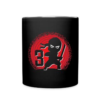 3rd Birthday 3 Years Young Ninjas Ninja - Full Colour Mug - black - Front
