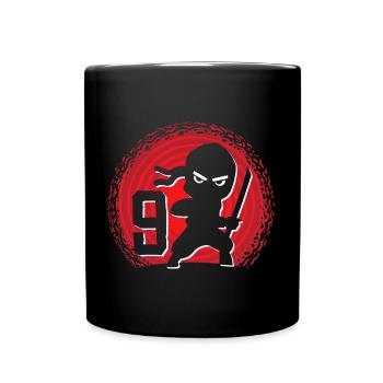 9ème anniversaire 9 ans Jeunes Ninjas Ninja - Mug uni - noir - Devant