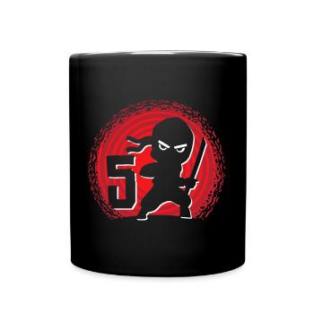 5ème anniversaire 5 ans Jeunes Ninjas Ninja - Mug uni - noir - Devant