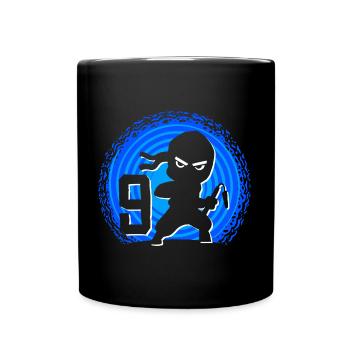 Ninja Birthday 9 Years Boy Ninjas Ninja - Full Colour Mug - black - Front