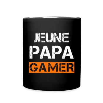 Jeune Papa Gamer - Mug uni - noir - Devant