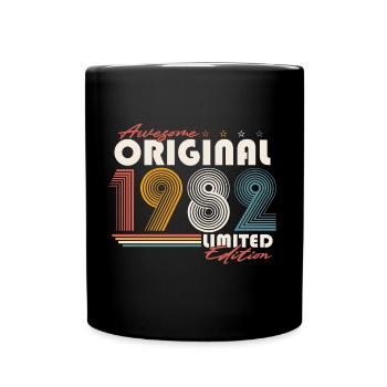 1982 Jahrgang Vintage Retro Geburtstag Geschenk - Tasse einfarbig - Schwarz - Vorne