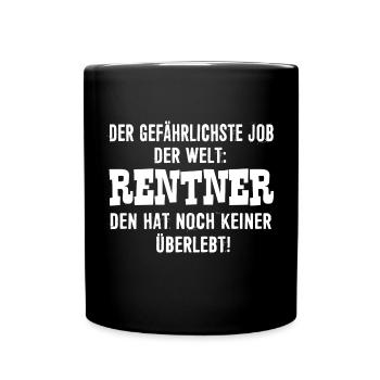 Rentner - Tasse einfarbig - Schwarz - Vorne