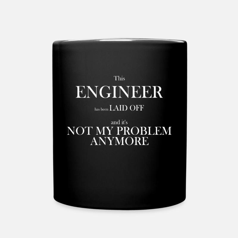 Laid off No-Problem - Tasse einfarbig - Schwarz