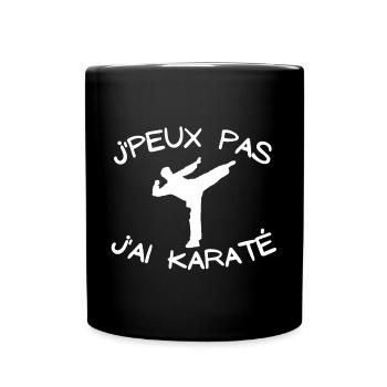 karaté, karaté sport, j'aime le karaté - Mug uni - noir - Devant