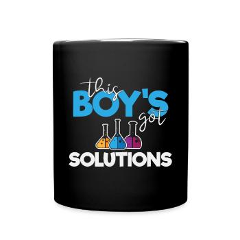 This Boy's Got Solutions - Full Colour Mug - black - Front