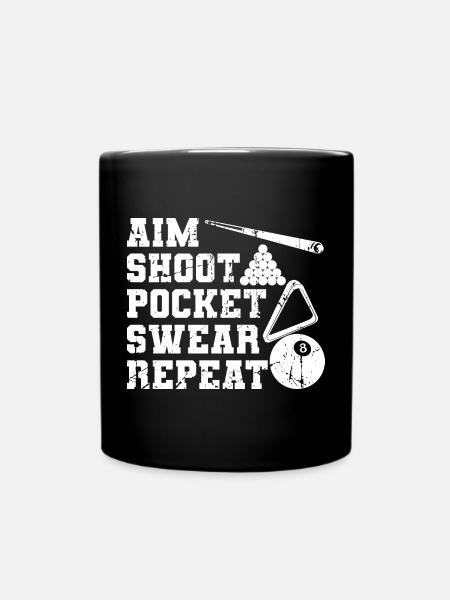 Witziger Billard Spruch - Tasse einfarbig - Schwarz