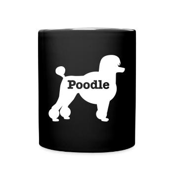 Caniche - Mug uni - noir - Devant