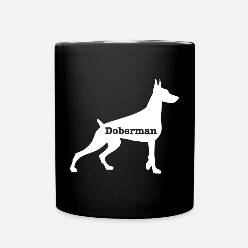 Dobermann - Tasse einfarbig - Schwarz