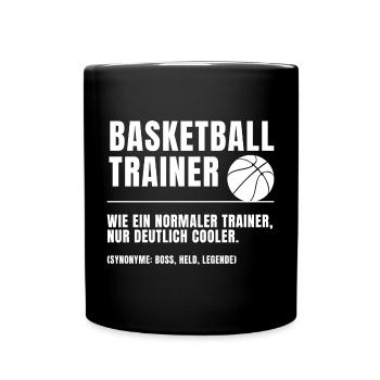 Basketball Trainer Definition - Tasse einfarbig - Schwarz - Vorne