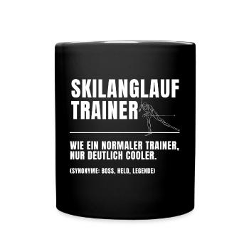 Skilanglauf Trainer Definition - Tasse einfarbig - Schwarz - Vorne