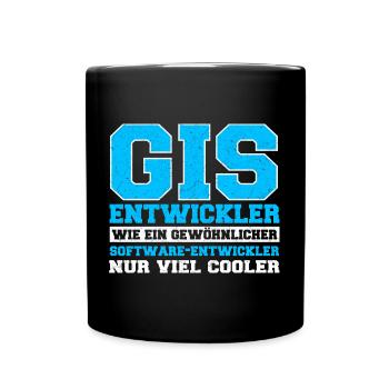 GIS Entwickler - Tasse einfarbig - Schwarz - Vorne
