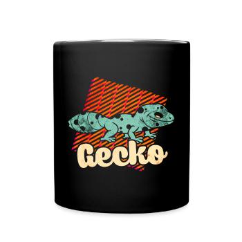 Gecko - Tasse einfarbig - Schwarz - Vorne