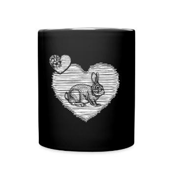 Hasenzucht "Hase Mümmelmann" Hasenliebe Kaninchen - Full Colour Mug - black - Front