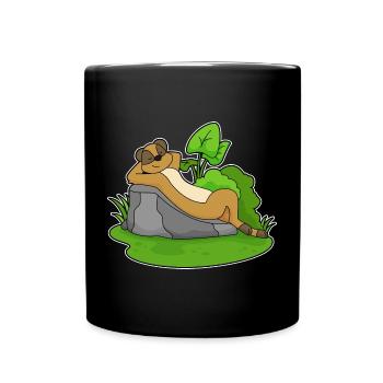 Relaxation de suricate - Mug uni - noir - Devant