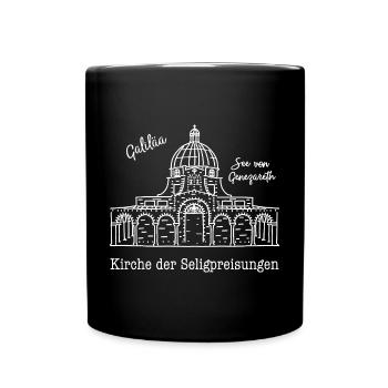 Israel, See Genezareth, Kirche der Seligpreisungen - Tasse einfarbig - Schwarz - Vorne
