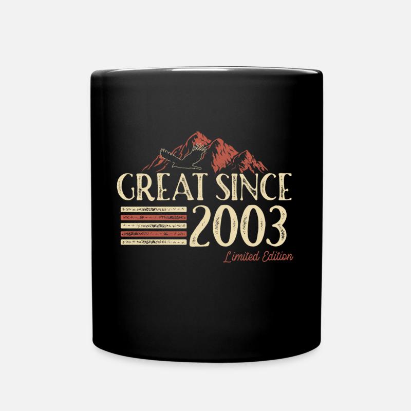 Geburtstag Jahrgang 2003 geboren Vintage Geschenk - Tasse einfarbig - Schwarz