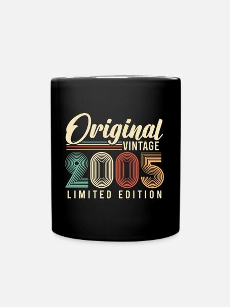 2005 Jahrgang Vintage Geburtstag Geschenk Retro - Tasse einfarbig - Schwarz