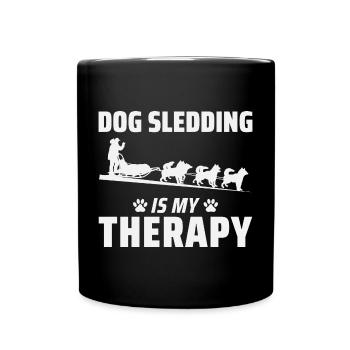 Husky Schlitten Schlitten Hunderennen Alaskan Racers Vater - Tasse einfarbig - Schwarz - Vorne
