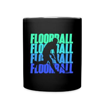 Floorballer Floorball Player Boys Floorball - Full Colour Mug - black - Front