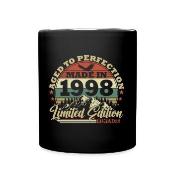 1998 Naissance vintage Geburtstg Retro - Mug uni - noir - Devant