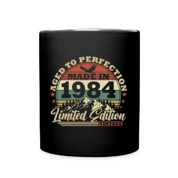 1984 Naissance Vintage Geburtstg Retro - Mug uni - noir - Devant